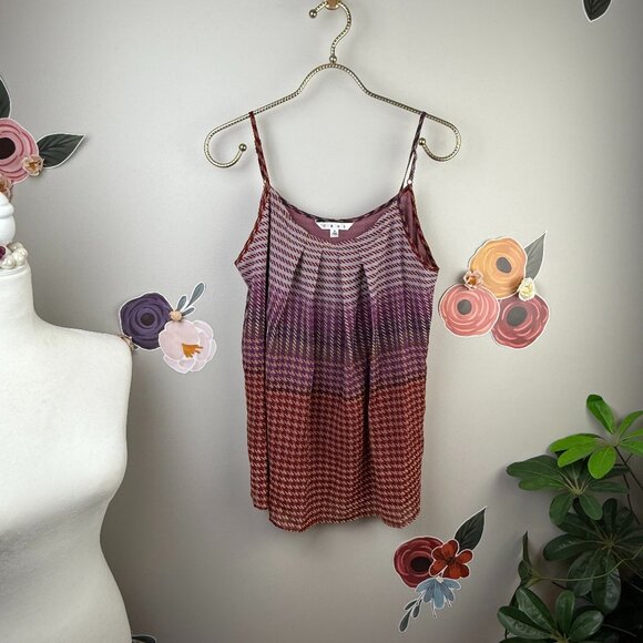 CAbi Houndstooth Ombre Pleated Tank - Size - Small - Picture 1 of 5